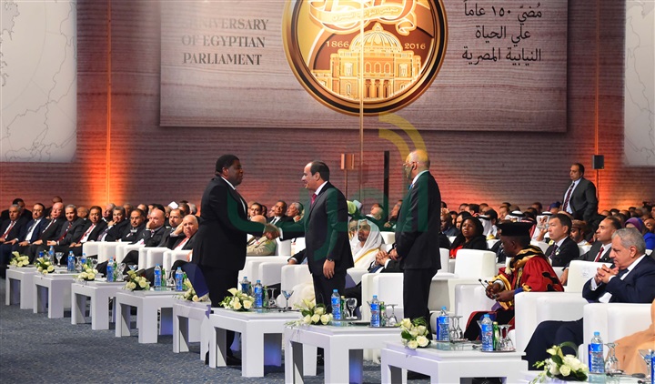 بالصور.. حضور السيد الرئيس للاحتفال بمرور 150 عاما على بدء الحياة النيابية في مصر 