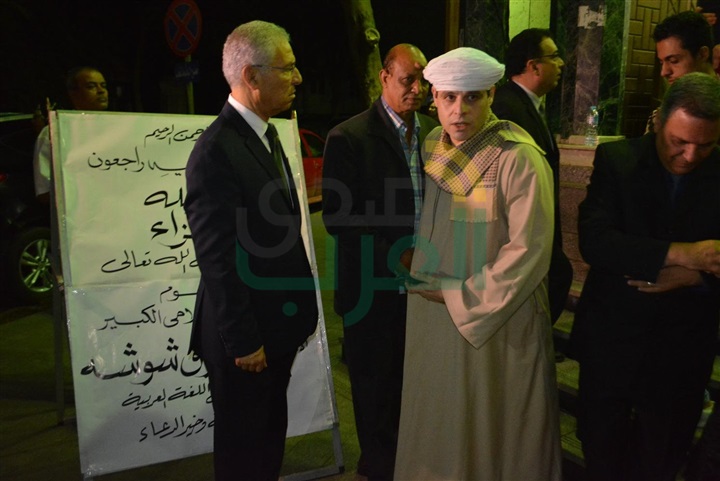 بالصور.. فتحي سرور وعمرو موسي ونجوم السياسه والمجتمع في عزاء الشاعر فاروق شوشه