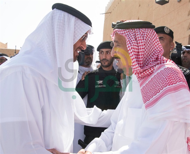  بالصور ..خادم الحرمين وولي عهد أبوظبي يبحثان قضايا المنطقة  