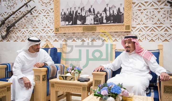  بالصور ..خادم الحرمين وولي عهد أبوظبي يبحثان قضايا المنطقة  