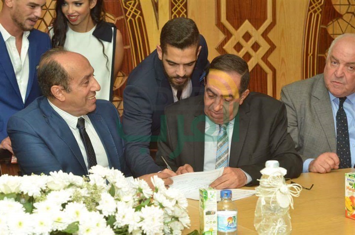 بالصور.. أحمد صيام يحتفل بعقد قران إبنته 