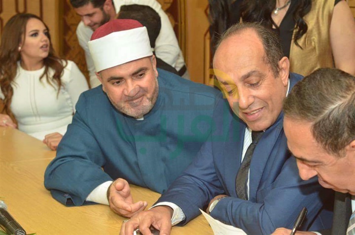 بالصور.. أحمد صيام يحتفل بعقد قران إبنته 