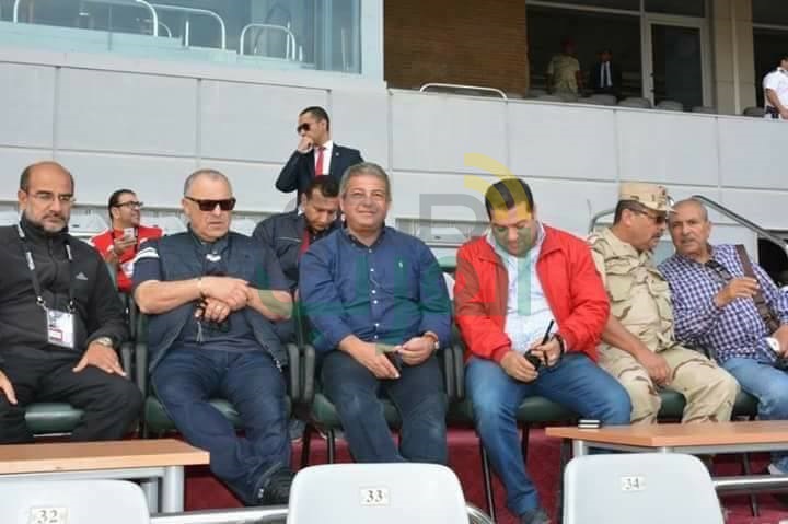 بالصور.. وزير الرياضة يتفقد ستاد برج العرب قبل مباراة مصر وغانا