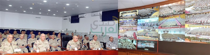   صدقى صبحى يلتقى برجال القوات المسلحة  بالفيديو كونفرانس  
