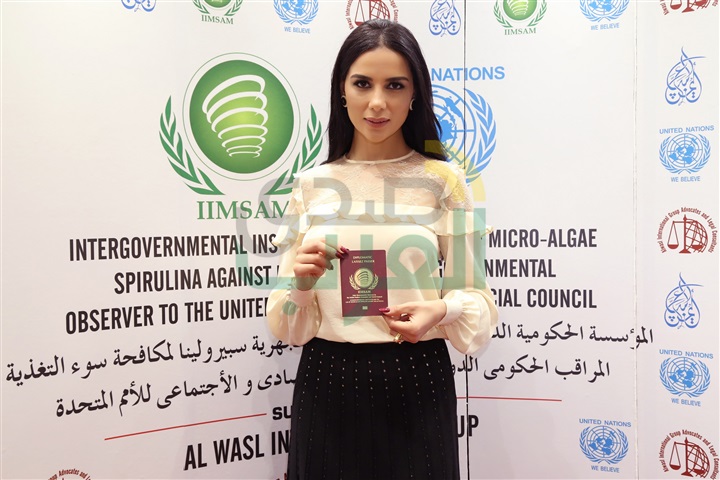 بالصور.. تنصيب شيما هلالي سفيرة للنوايا الحسنة