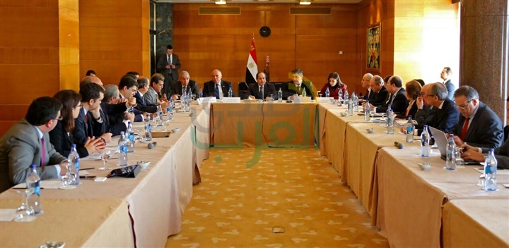 السيسى  يعقد لقاءً مع ممثلي مجتمع الاعمال البرتغالي
