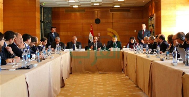 السيسى  يعقد لقاءً مع ممثلي مجتمع الاعمال البرتغالي