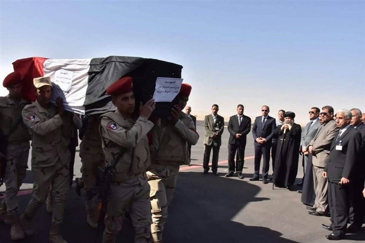 بالصور.. تشييع جنازة شهداء حادث العريش الإرهابى بأسيوط