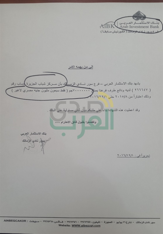 أرباح مركز شباب الجزيرة تصل 100 مليون جنيه فى 18 شهر