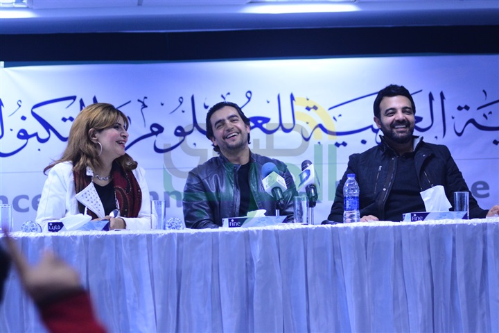  بالصور ..تكريم هانى سلامة فى اﻻكاديمية البحرية  بالقرية الذكية