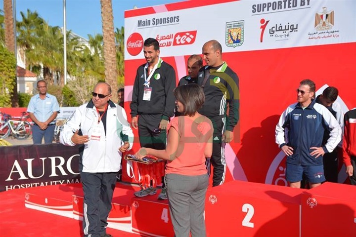 بالصور .. مصر تفوز بذهبية المجموعة الأولى للترايثلون الموحد للاولمبياد الخاص