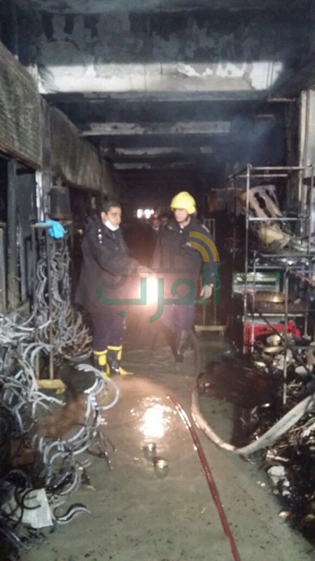 إخماد حريق مصنع كريستال عصفور بشبرا الخيمة