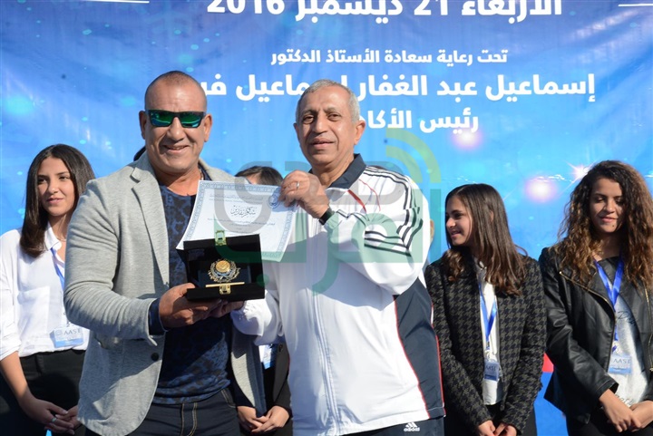بالصور.. تكريم وليد توفيق وأحمد رزق والعلايلى ومحمد رياض بالأكاديمية البحرية