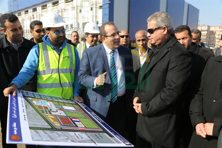بالصور.. وزير الرياضة يتفقد مشروع المركز الأوليمبي ببورسعيد