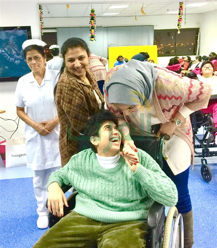 بالصور.. الشيخة أمنية الصباح تزور ذوى الاحتياجات الخاصة