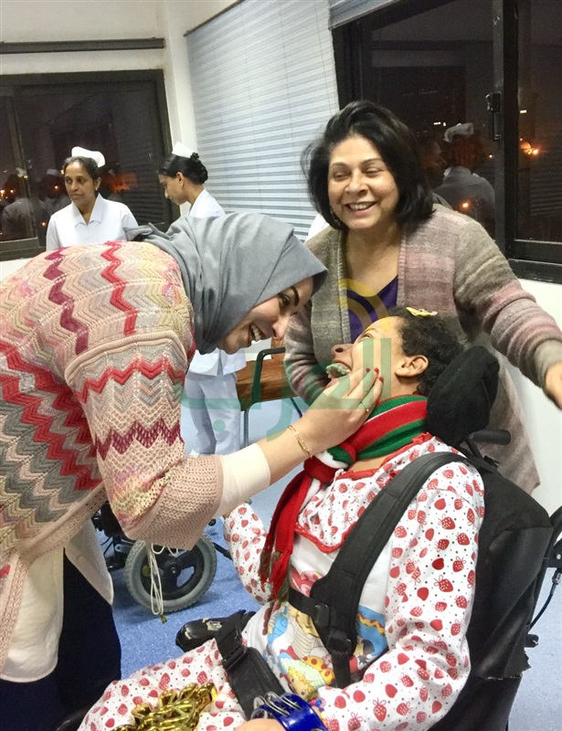 بالصور.. الشيخة أمنية الصباح تزور ذوى الاحتياجات الخاصة