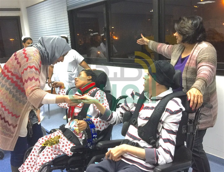 بالصور.. الشيخة أمنية الصباح تزور ذوى الاحتياجات الخاصة