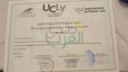 راعى كنيسة العذراء ببنها يحصل على دبلومة من فرنسا
