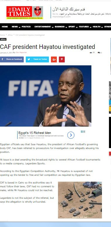 صحف نيجيرية تعلق على فساد "بث مباريات كاف".. وتؤكد: حياتو خالف القانون