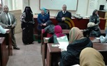 بالصور.. نائب رئيس جامعة بنها يافقد لجان امتحانات التمريض