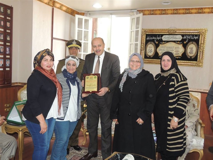 وفد من الاتحاد الدولى للمراة الافريقية يزورمديرية امن الشرقية 