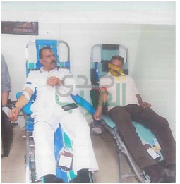 بالصور.. ضباط الأحوال المدنية يتبرعون بالدم لصالح المرضى