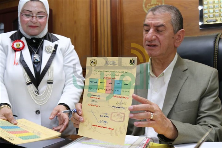 بالفيديو والصور..محافظ كفر الشيخ يعتمد نتيجة الشهادة الاعدادية بنسبة نجاح 90.04%