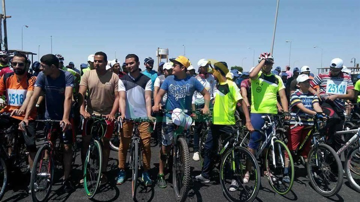 انطلاق مسيرة بالدرجات احتفالا بالعيد القومى الـ41 لمدينة العاشر من رمضان  