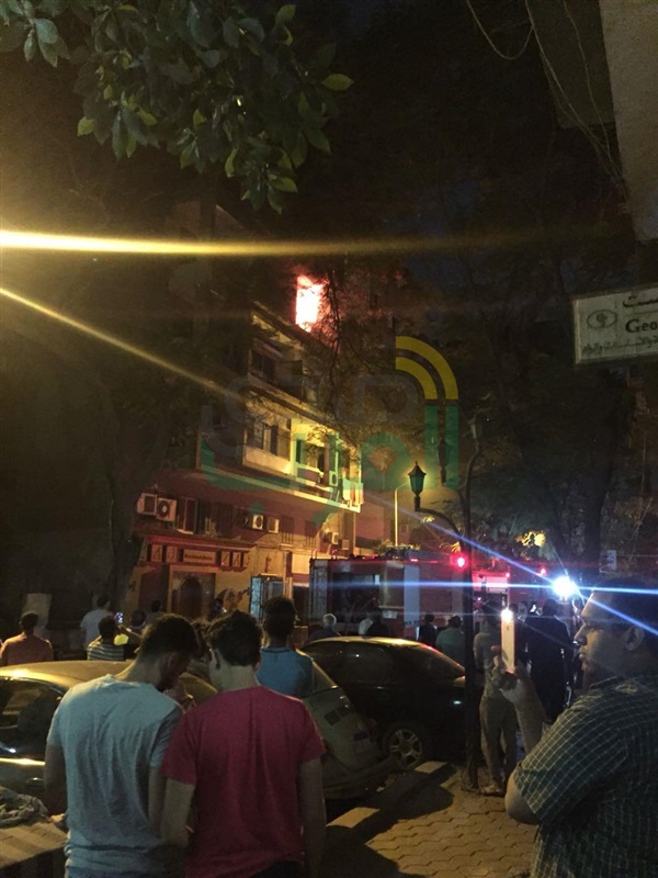 إنقاذ مسنة من النيران فى حريق شقة بالدقى