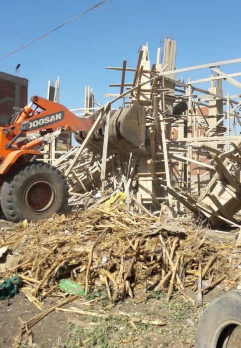 إزالة 16 حالة تعدى على الأراضى الزراعية بالشرقية 