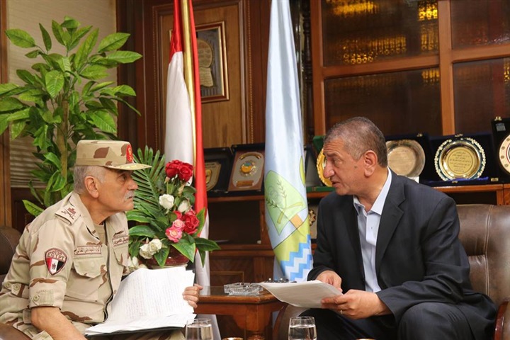 بالصور .. محافظ كفر الشيخ يستقبل مدير جمعية المحاربين القدماء 