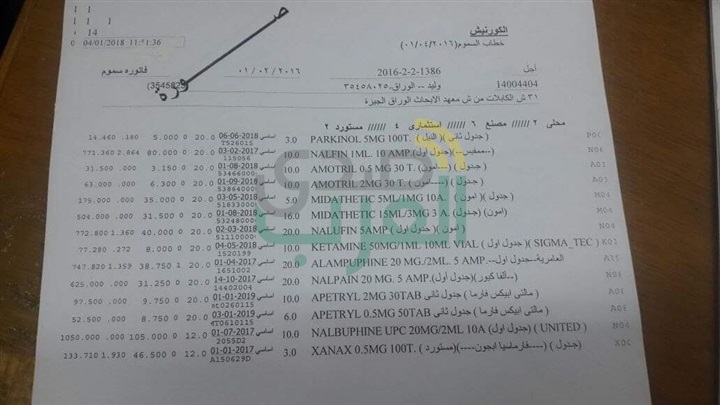 بالمستندات.. تورط شركة أدوية حكومية بالاتجار في العقاقير المخدرة بالمستندات.. تورط شركة أدوية حكومية بالاتجار في العقاقير المخدرة