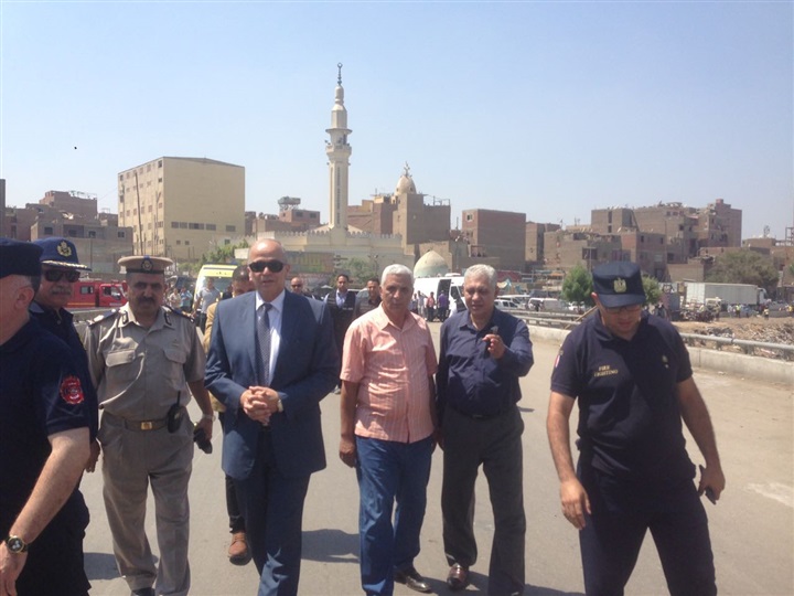 محافظ القليوبية ومدير الأمن يصلان لموقع تفجير كنيسة مسطرد 