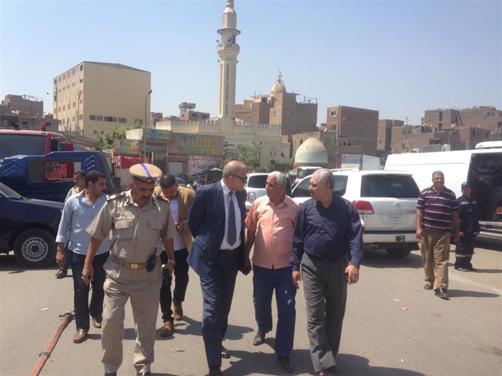 محافظ القليوبية ومدير الأمن يصلان لموقع تفجير كنيسة مسطرد 