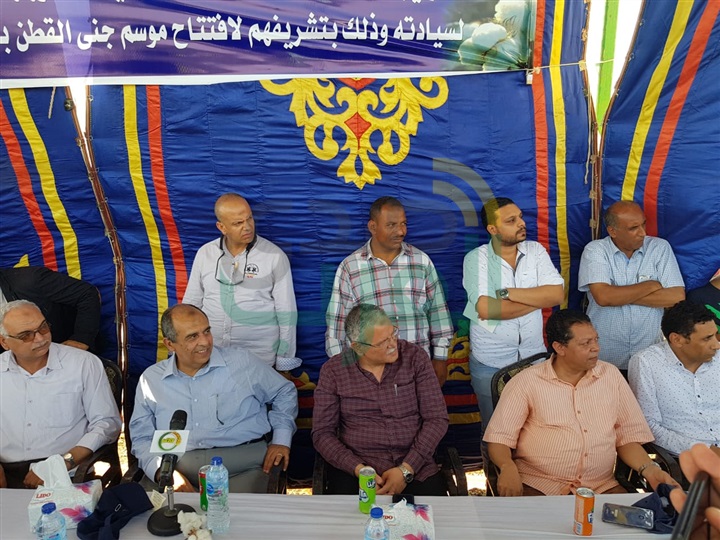 وزير الزراعة ومحافظ المنيا يفتتحان موسم جنى القطن