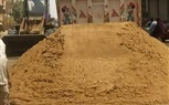 هبوط أرضي بسبب انفجار خط مياة بطوخ 