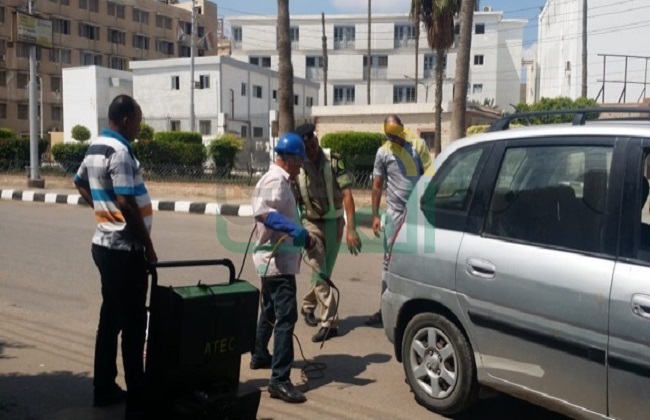 البيئة بوسط الدلتا : فحص وقياس عوادم 50 سيارة بكفر الشيخ