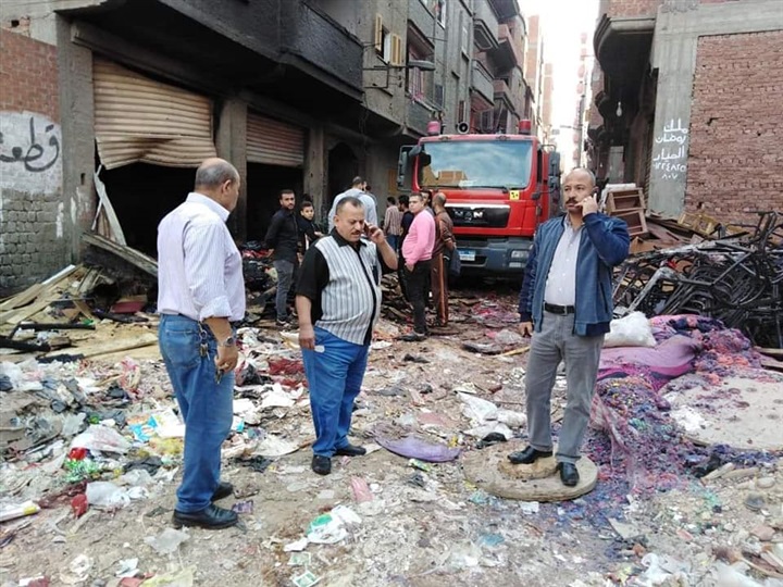 حريق فى مصنع الكراسى بالمحلة الكبرى