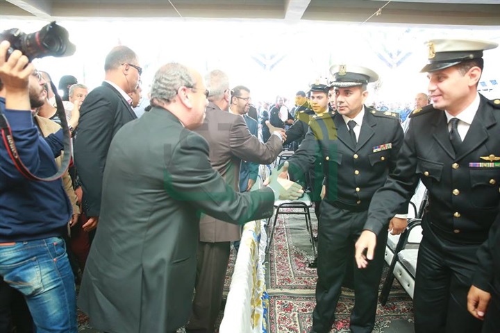محافظ كفر الشيخ وقادة القوات البحرية يحتفلون بالعيد القومي من قلب معركة البرلس البحرية
