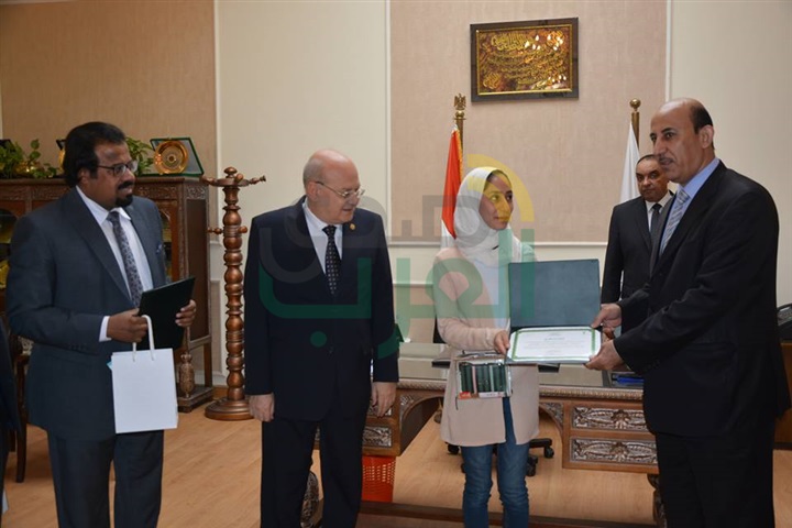 رئيس جامعة الزقازيق يستقبل الملحق الثقافي السعودي