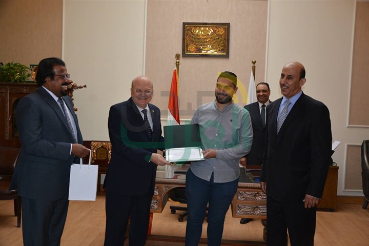 رئيس جامعة الزقازيق يستقبل الملحق الثقافي السعودي