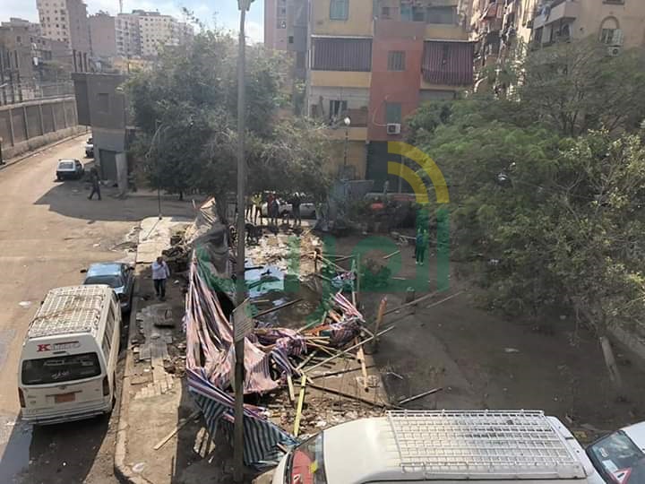  إزالة خيمة مقهى أسفل كوبرى الحلمية