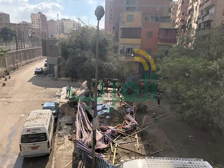  إزالة خيمة مقهى أسفل كوبرى الحلمية