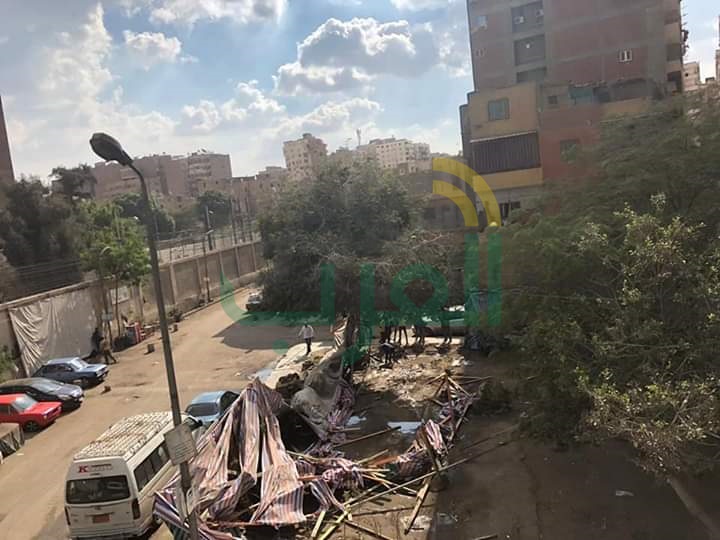  إزالة خيمة مقهى أسفل كوبرى الحلمية