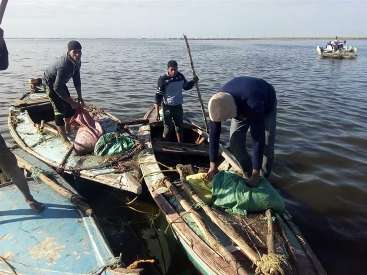 بالصور.. شرطة المسطحات تواصل حملات التعديات على بحيرة البرلس