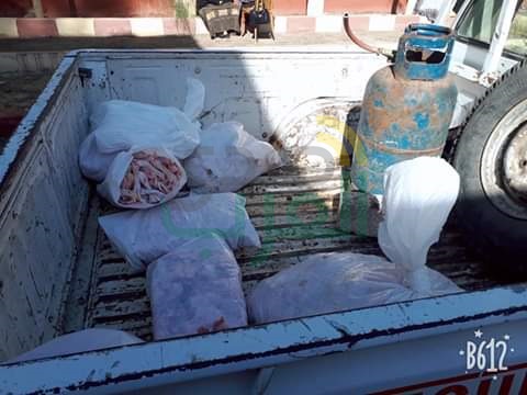 بالصور.. ضبط 3 أطنان دواجن وهياكل غير صالحة للاستهلاك الآدمي في بيلا بكفر الشيخ