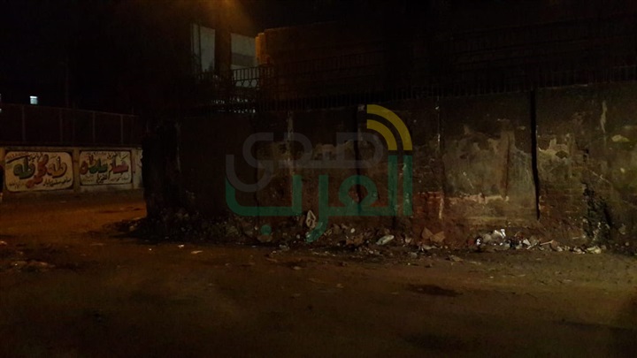 إنهيار أرضى اسفل عمارات سكنية بشبرا الخيمة 