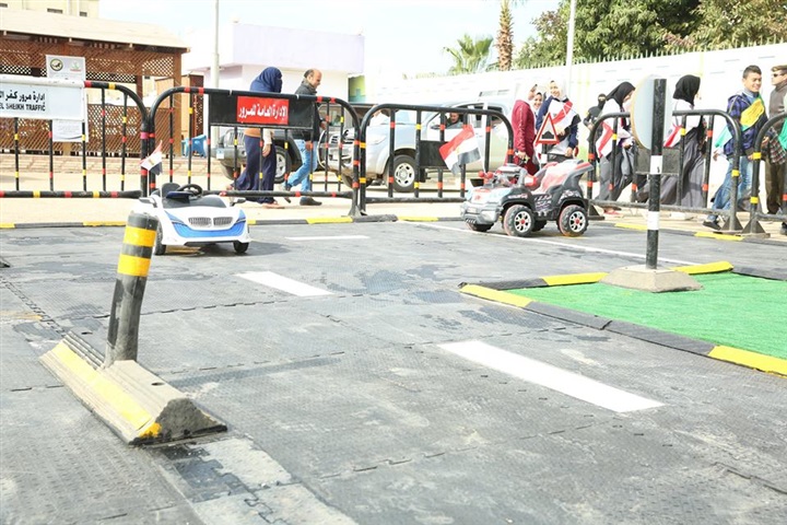 بالصور.. محافظ كفر الشيخ ومساعد وزير الداخلية يفتتحان المدينة المرورية للأطفال 