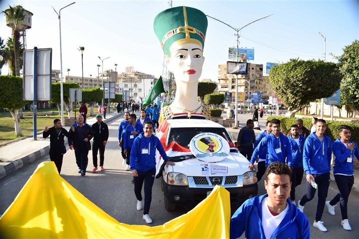 بالصور...كرنفال احتفالي بكفر الشيخ قبل ساعات من انطلاق اسبوع شباب الجامعات