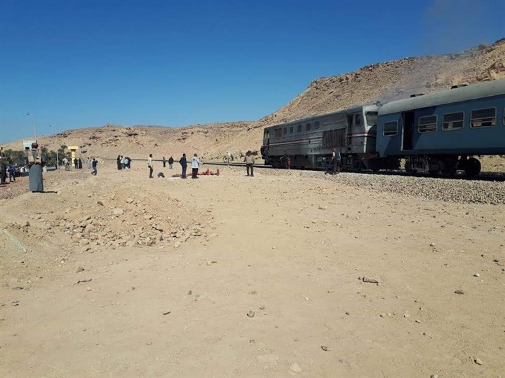 الصور الأولى لحريق قطار أسوان - الإسكندرية
